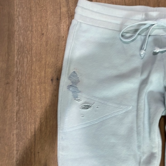 Tyler Jacobs/Feel the Piece small light blue sweats with intentional distressing - Picture 3 of 5